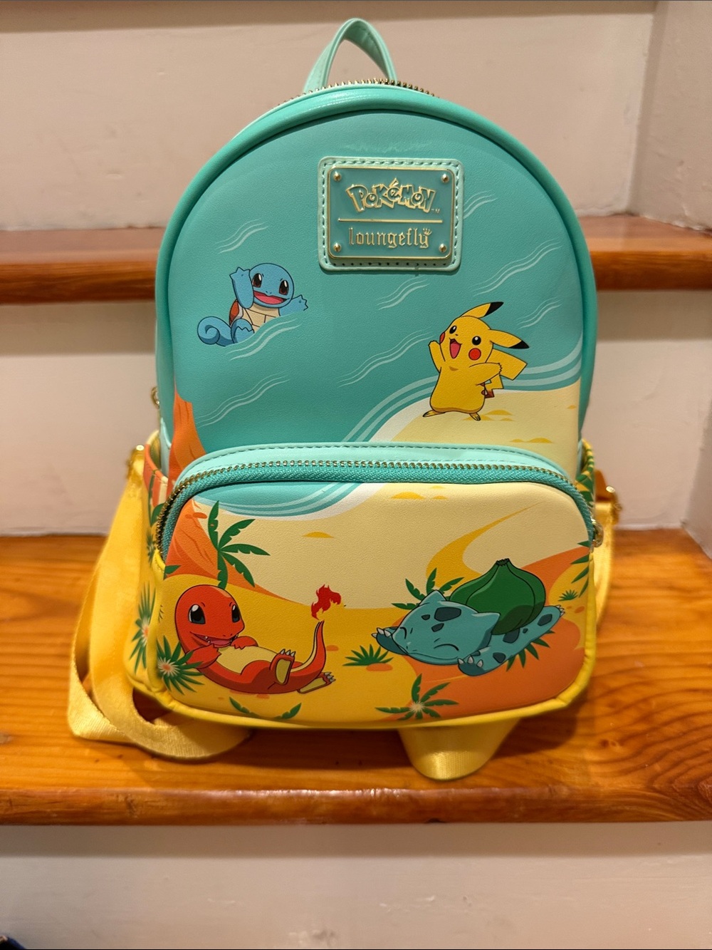 Loungefly Kids Teal, Yellow & Orange Pokémon Mini Backpack